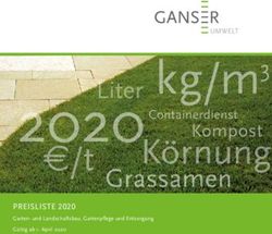 PREISLISTE 2020 Garten und Landschaftsbau, Gartenpflege und