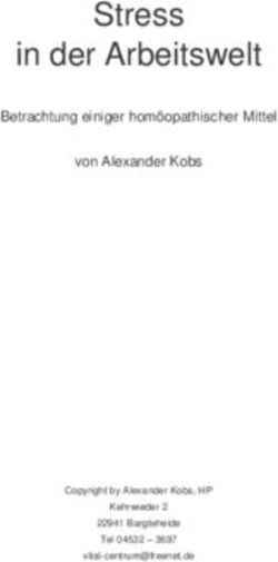 Stress in der Arbeitswelt - Betrachtung einiger homöopathischer Mittel von Alexander Kobs
