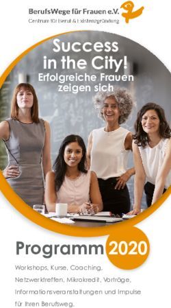 Programm 2020 - Success in the City! Erfolgreiche Frauen zeigen sich - Berufswege f&uuml;r Frauen