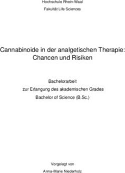 Cannabinoide in der analgetischen Therapie: Chancen und Risiken - Bachelorarbeit zur Erlangung des akademischen Grades Bachelor of Science (B.Sc.) ...
