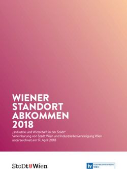 WIENER STANDORT ABKOMMEN 2018 - "Industrie und Wirtschaft in der Stadt" Vereinbarung von Stadt Wien und Industriellenvereinigung Wien ...