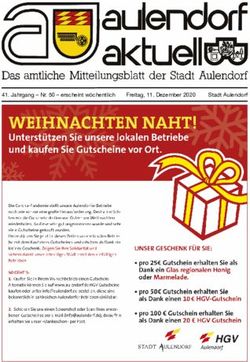 Jahrgang - Nr. 50 - erscheint w&ouml;chentlich Freitag, 11. Dezember 2020 Stadt Aulendorf