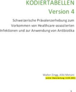KODIERTABELLEN Version 4 - Schweizerische Pr&auml;valenzerhebung zum Vorkommen von Healthcare-assoziierten Infektionen und zur Anwendung von ...