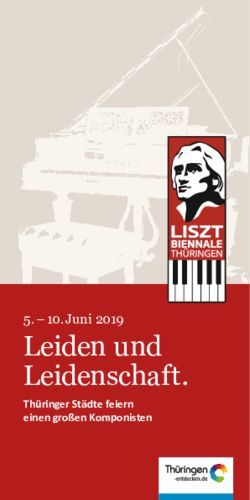 Leiden und Leidenschaft.- 10. Juni 2019 Thüringer Städte feiern einen großen Komponisten - b2b
