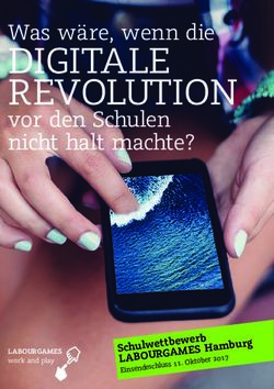 DIGITALE REVOLUTION Was wäre, wenn die - LABOURGAMES Hamburg