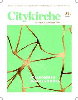 VOLLKOMMEN UNVOLLKOMMEN - OKTOBER & NOVEMBER 2020 - Citykirche