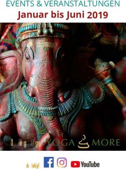 Januar bis Juni 2019 EVENTS & VERANSTALTUNGEN ... the more from - Yoga & More