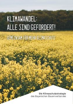 KLIMAWANDEL: ALLE SIND GEFORDERT! - GEMEINSAM FÜR MEHR KLIMASCHUTZ - DIE KLIMASCHUTZSTRATEGIE DES BAYERISCHEN BAUERNVERBANDES - BAYERISCHER ...