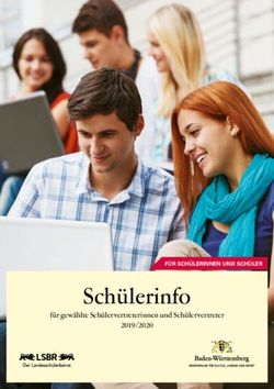 Sch&uuml;lerinfo f&uuml;r gew&auml;hlte Sch&uuml;lervertreterinnen und Sch&uuml;lervertreter 2019/2020 - F&Uuml;R SCH&Uuml;LERINNEN UND SCH&Uuml;LER