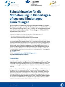 Schutzhinweise f&uuml;r die Notbetreuung in Kindertages-pflege und Kindertages-einrichtungen
