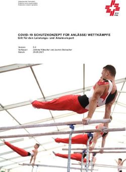 COVID-19 SCHUTZKONZEPT F&Uuml;R ANL&Auml;SSE/ WETTK&Auml;MPFE - Gilt f&uuml;r den Leistungs- und Amateursport - Schweizerischer ...