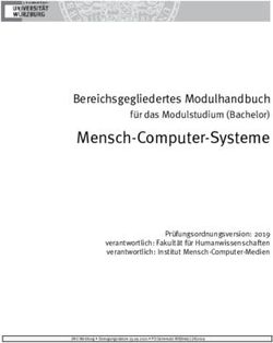 Mensch-Computer-Systeme - Bereichsgegliedertes Modulhandbuch für das Modulstudium (Bachelor)