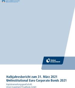HALBJAHRESBERICHT ZUM 31. M&Auml;RZ 2021 UNIINSTITUTIONAL EURO CORPORATE BONDS 2021 - KAPITALVERWALTUNGSGESELLSCHAFT: UNION INVESTMENT PRIVATFONDS GMBH