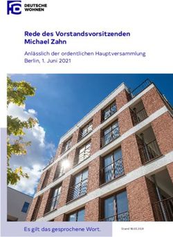 Rede des Vorstandsvorsitzenden Michael Zahn - Anlässlich der ordentlichen Hauptversammlung Berlin, 1. Juni 2021 - Es gilt das gesprochene Wort.