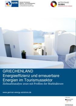 GRIECHENLAND GRIECHENLAND - Energieeffizienz und erneuerbare Energien im Tourismussektor Zielmarktanalyse 2020 mit Profilen der Marktakteure