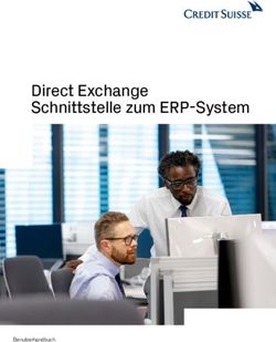 Direct Exchange Schnittstelle zum ERP-System - Benutzerhandbuch - Credit Suisse