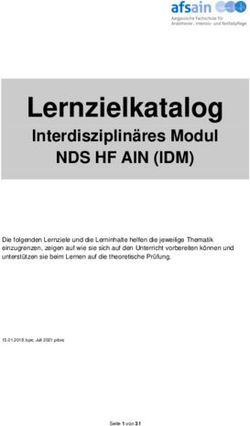 Lernzielkatalog Interdisziplin&auml;res Modul - NDS HF AIN (IDM) - Afsain