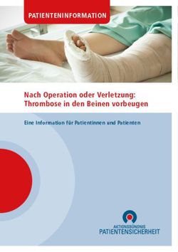Nach operation oder Verletzung: thrombose in den Beinen vorbeugen - Patienteninformation - APS