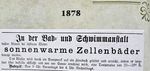 Willische Bad- und Schwimmanstalt am Münzweg von 1870 bis Ende 1950er Jahren (heute Vorplatz der Kantonsschule Chur)