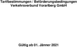 Tarifbestimmungen / Bef&ouml;rderungsbedingungen Verkehrsverbund Vorarlberg GmbH G&uuml;ltig ab 01. J&auml;nner 2021 - VMOBIL