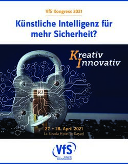 K&Uuml;NSTLICHE INTELLIGENZ F&Uuml;R MEHR SICHERHEIT? - VFS KONGRESS 2021 - + 28. APRIL 2021 - VERBAND F&Uuml;R ...