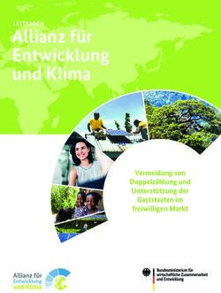 Allianz f&uuml;r Entwicklung und Klima - Vermeidung von Doppelz&auml;hlung und Unterst&uuml;tzung der Gaststaaten im freiwilligen Markt - Allianz f&uuml;r ...