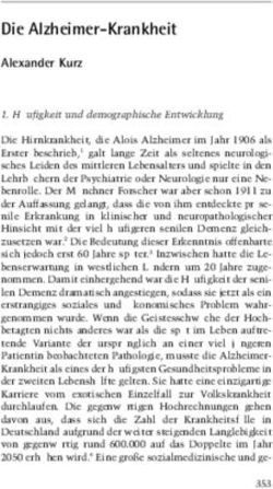 Die Alzheimer-Krankheit - Alexander Kurz