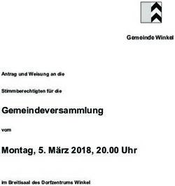 Gemeindeversammlung Antrag und Weisung an die Stimmberechtigten f&uuml;r die - Gemeinde Winkel