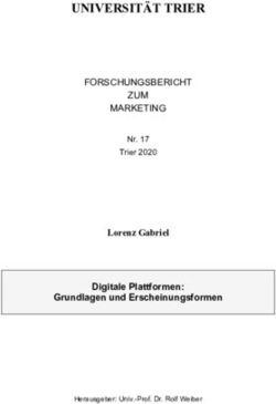 UNIVERSIT&Auml;T TRIER ZUM MARKETING - Digitale Plattformen: Grundlagen und Erscheinungsformen - Uni Trier