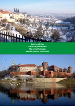 Kommentiertes Vorlesungsverzeichnis Slavische Philologie Wintersemester 2020/2021