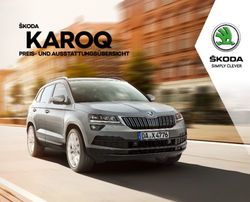 KAROQ PREIS- UND AUSSTATTUNGS&Uuml;BERSICHT - Skoda