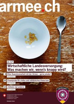 Wirtschaftliche Landesversorgung: Was machen wir, wenn's knapp wird? - 6 Eine Zusammenarbeit mit der Armee - gerne wieder! 10 Feuerprobe für ...