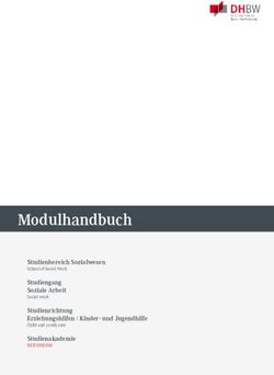 Modulhandbuch Studienbereich Sozialwesen Studiengang Soziale Arbeit - DHBW
