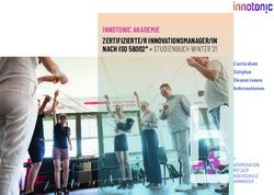 INNOTONIC AKADEMIE ZERTIFIZIERTE/R INNOVATIONSMANAGER/IN NACH ISO 56002* - STUDIENBUCH WINTER '21 - KOOPERATION MIT DER HOCHSCHULE