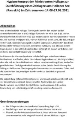 Hygienekonzept der Ministranten Hollage zur Durchf&uuml;hrung eines Zeltlagers am Hollener See (Ramsloh) im Zeitraum vom 14.08-27.08.2021