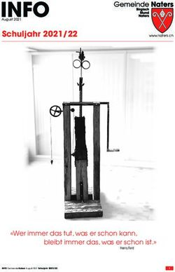 Schuljahr 2021/22 - "Wer immer das tut, was er schon kann, bleibt immer das, was er schon ist." - Gemeinde Naters