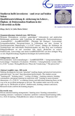 Studieren hei&szlig;t investieren - und zwar auf beiden Seiten Qualit&auml;tsentwicklung & -sicherung im Lehrer-, Diplom- & Doktoranden-Studium in der ...