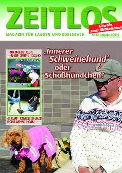 MAGAZIN FÜR L ANGEN UND EGELSBACH - Alt, älter, Japan! - Gesellschaft im Wandel - Sportlich altern - Verein oder Fitness-Center? - Stadt Langen