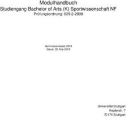 Modulhandbuch Studiengang Bachelor of Arts (K) Sportwissenschaft NF - Prüfungsordnung: 029-2-2009 - Universität Stuttgart