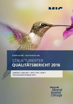 STRUKTURIERTER QUALITÄTSBERICHT 2016 - KLINIK FÜR MIC - EINE KLINIK FÜR ALLE. GEMÄSS 136B ABS. 1 SATZ 1 NR. 3 SGB V FÜR DAS BERICHTSJAHR 2016 ...
