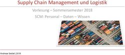Supply Chain Management und Logistik - Vorlesung - Sommersemester 2018 SCM: Personal - Daten - Wissen