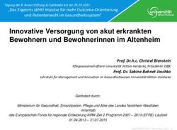 Innovative Versorgung von akut erkrankten Bewohnern und Bewohnerinnen im Altenheim - OptiMedis AG