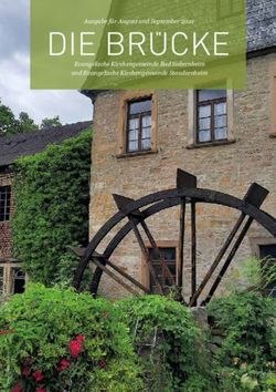 Ausgabe f&uuml;r August und September 2021 Evangelische Kirchengemeinde Bad Sobernheim und Evangelische Kirchengemeinde Staudernheim - Kirchengemeinde ...