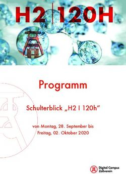 Programm Schulterblick "H2 I 120h" - von Montag, 28. September bis Freitag, 02. Oktober 2020 - Digital Campus Zollverein