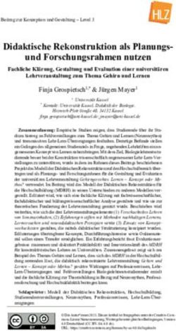 Didaktische Rekonstruktion als Planungs- und Forschungsrahmen nutzen - Herausforderung ...