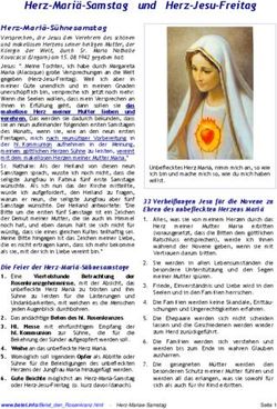 Herz-Mari&auml;-Samstag und Herz-Jesu-Freitag