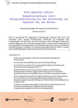 ALLE SPRACHEN Z&Auml;HLEN! KOMPETENZNACHWEIS STATT BELEGVERPFLICHTUNG BEI DER ANRECHNUNG VON SPRACHEN F&Uuml;R DAS ABITUR - TRAMIS