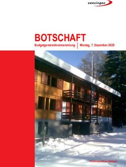 BOTSCHAFT Budgetgemeindeversammlung Montag, 7. Dezember 2020 - Oensingen