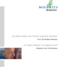 "Die Zeiten ändern sich. Und die Ansprüche mit ihnen." - Nova Vita Residenz Montreux