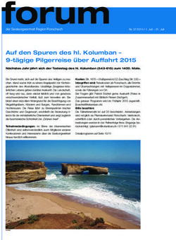 Auf den Spuren des hl. Kolumban - 9-t&auml;gige Pilgerreise &uuml;ber Auffahrt 2015